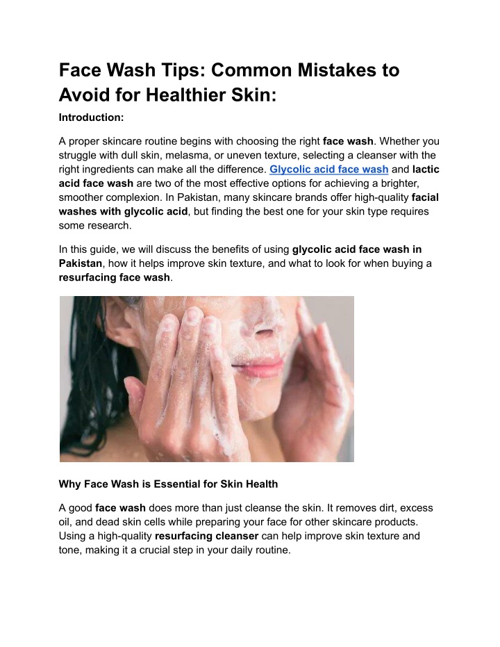 face wash tips common mistakes to avoid