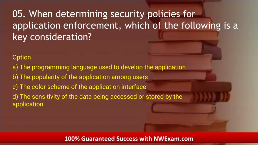 05 05 when determining security policies