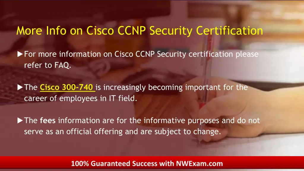 more info on cisco ccnp security certification