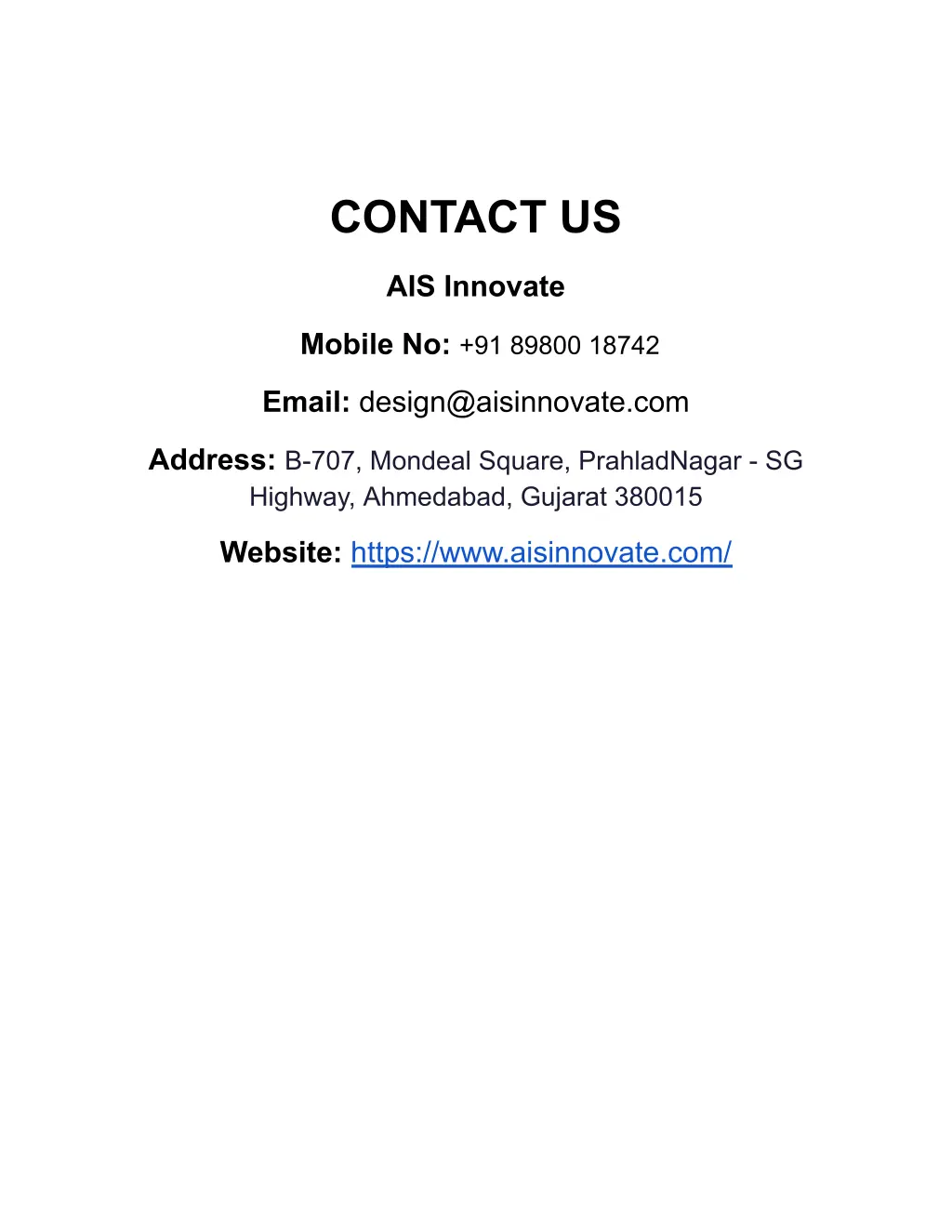 contact us