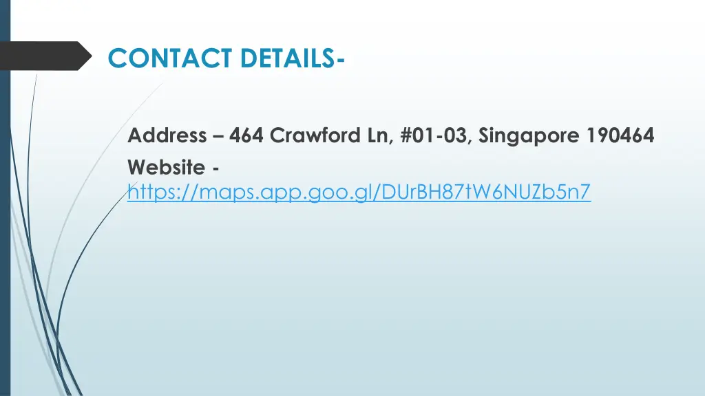 contact details