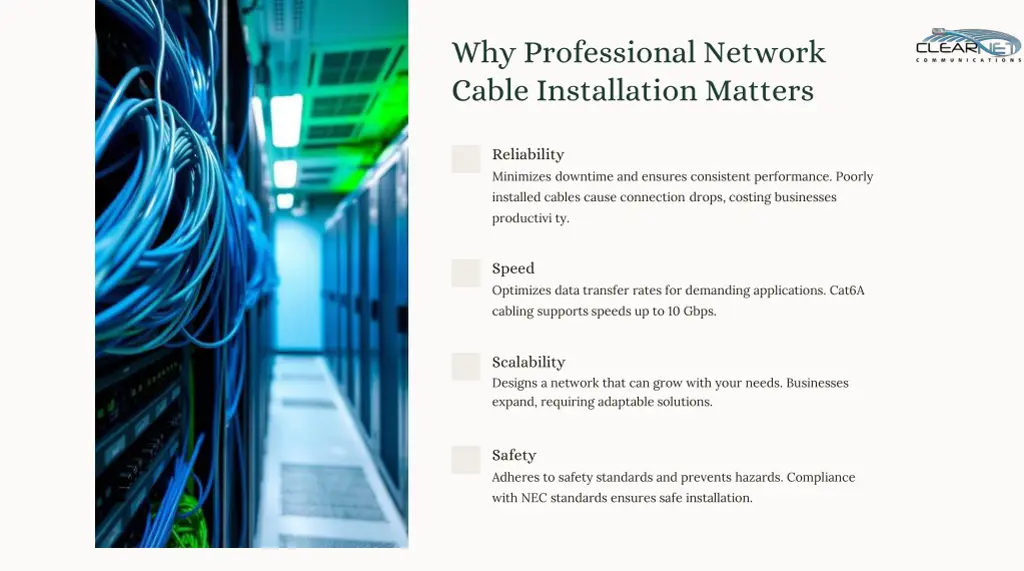 why professional network cable installation