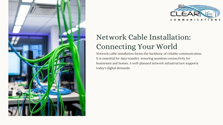 network cable installation connecting your world