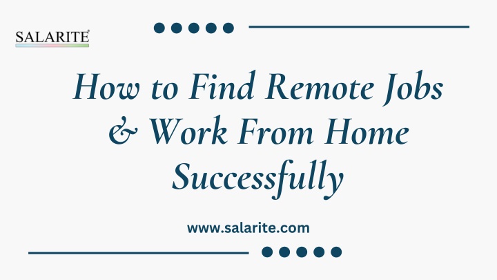 how to find remote jobs work from home