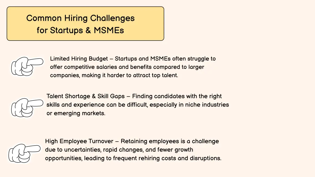 common hiring challenges for startups msmes