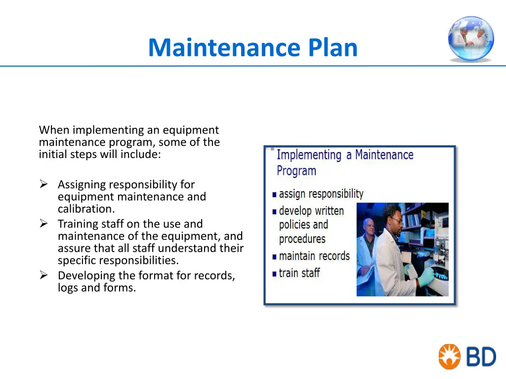 maintenance plan 1