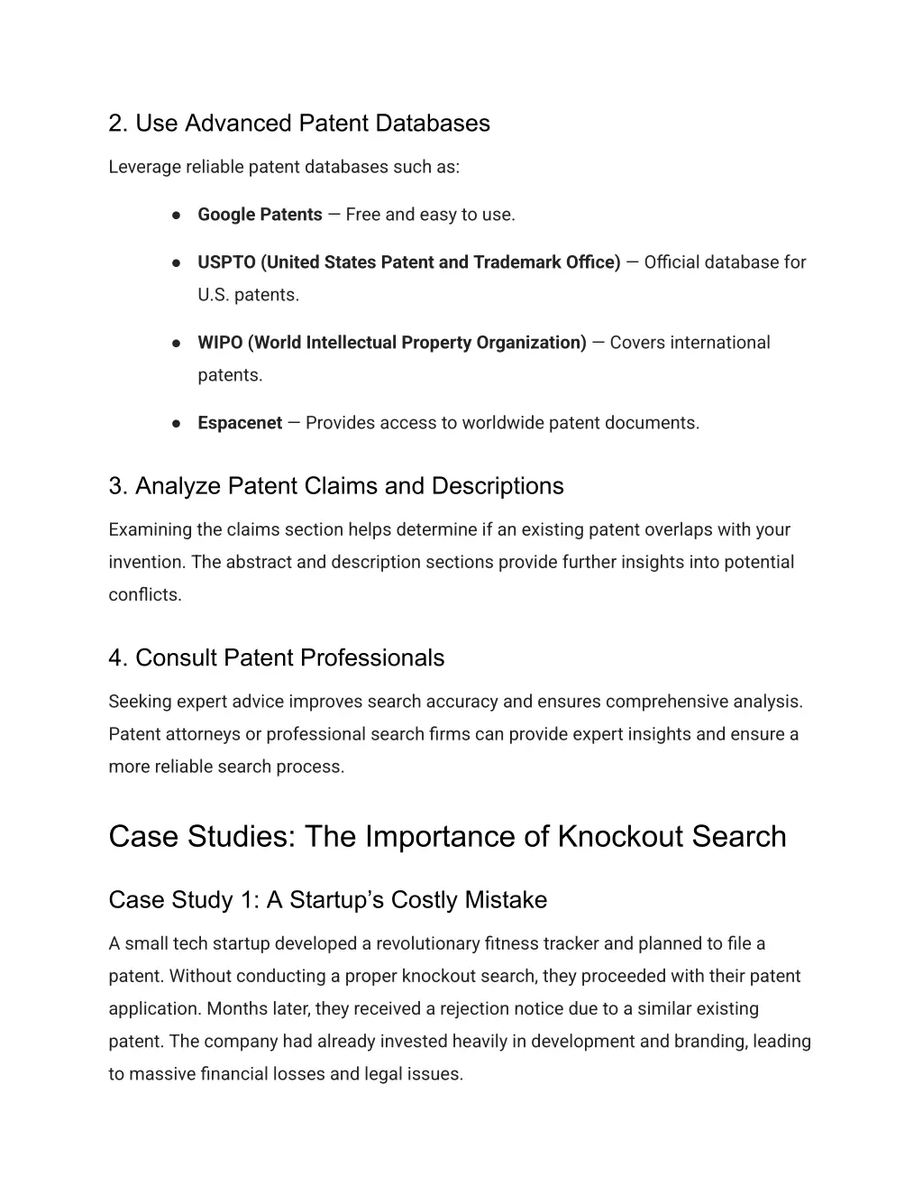 2 use advanced patent databases