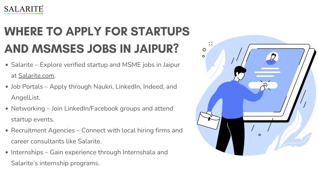 where to apply for startups and msmses jobs