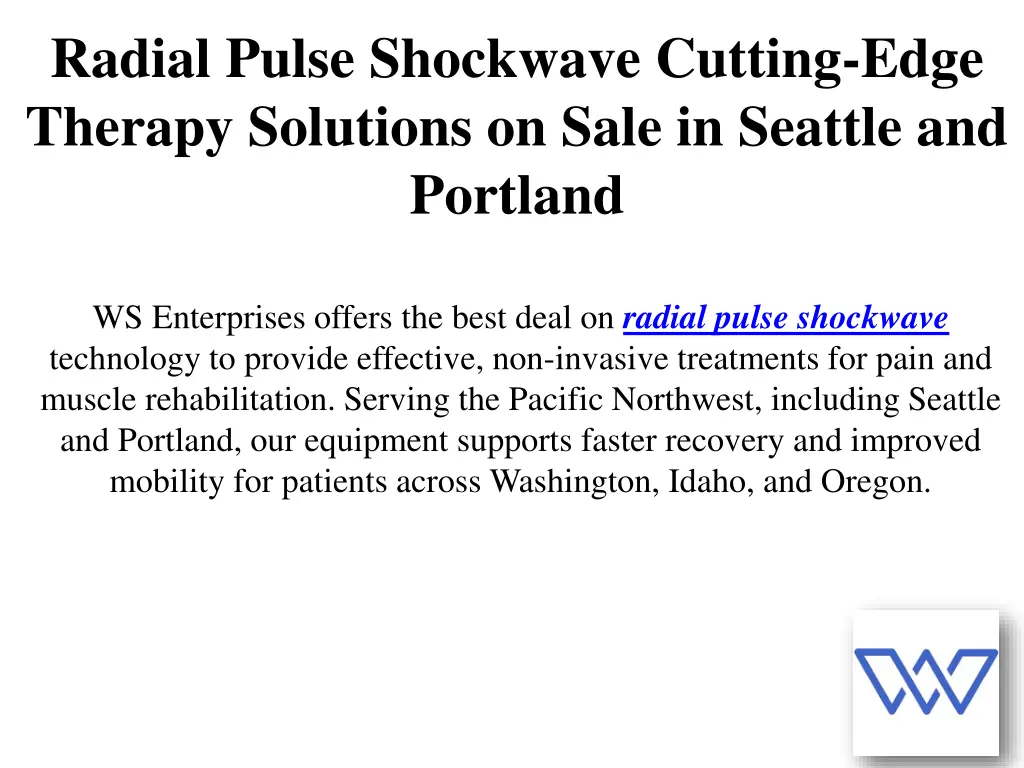 radial pulse shockwave cutting edge therapy