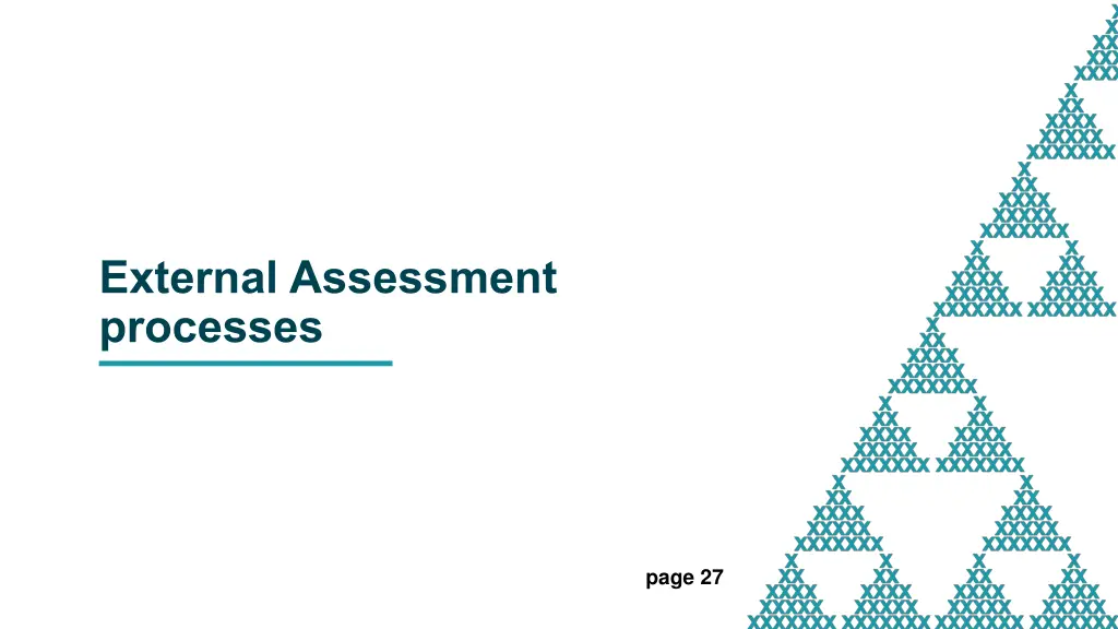 external assessment processes