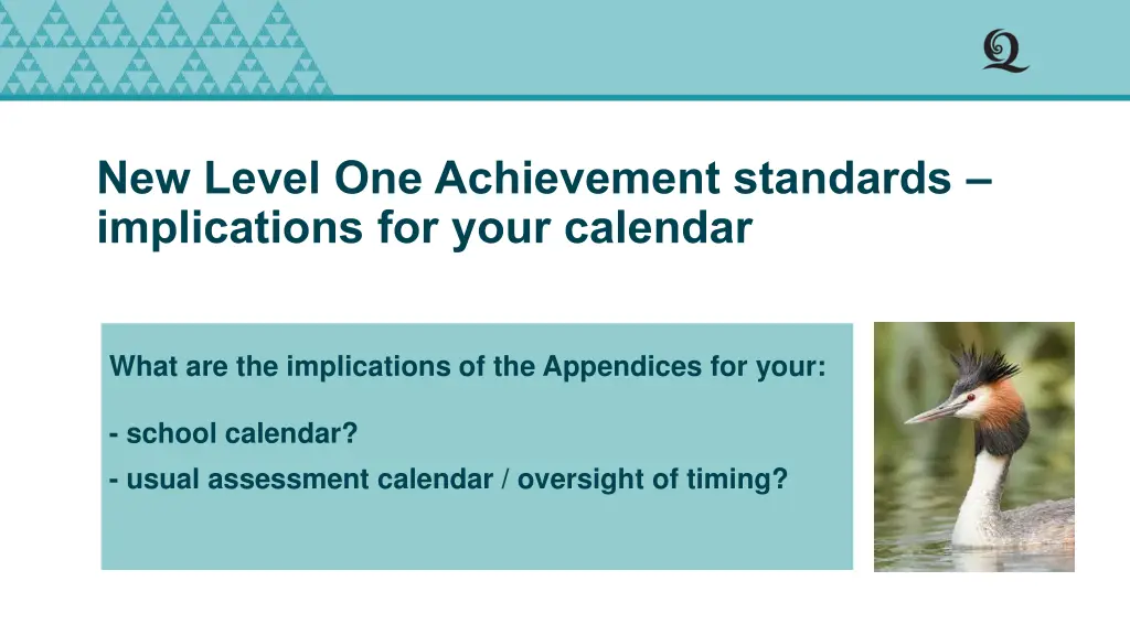 new level one achievement standards implications 1