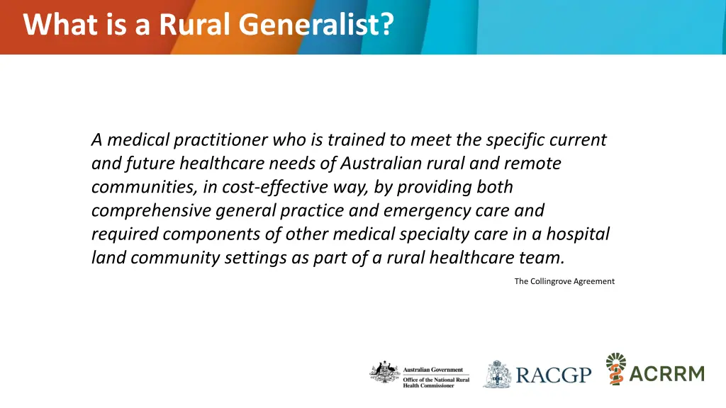 what is a rural generalist