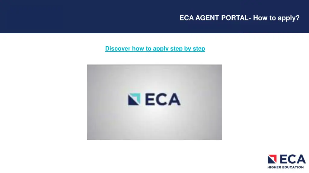 eca agent portal how to apply