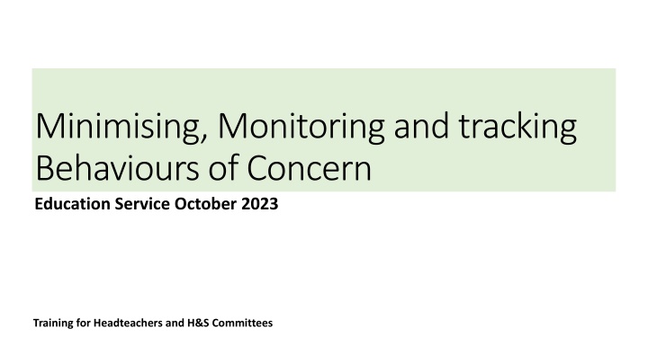 minimising monitoring and tracking behaviours