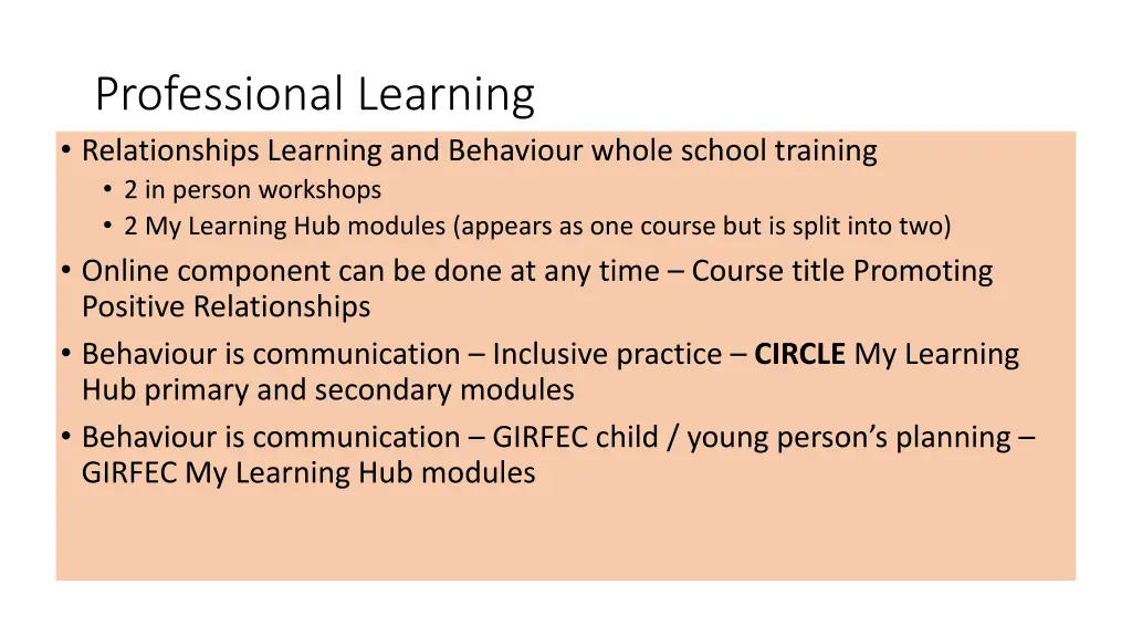 professional learning relationships learning