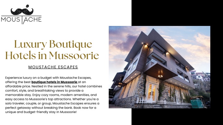 luxury boutique hotels in mussoorie