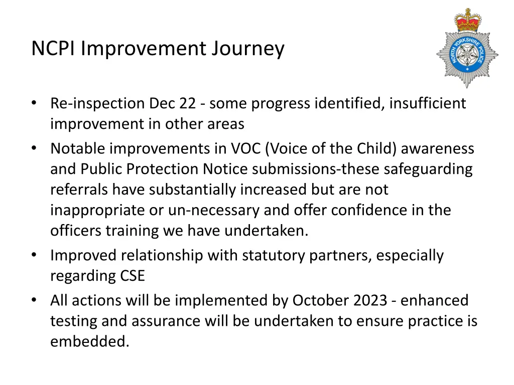 ncpi improvement journey 1