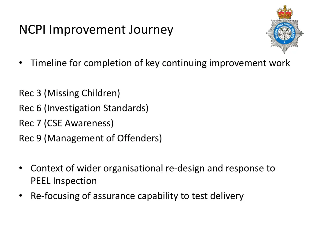 ncpi improvement journey