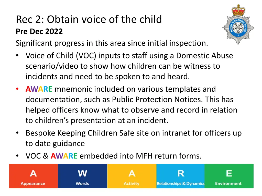 rec 2 obtain voice of the child pre dec 2022