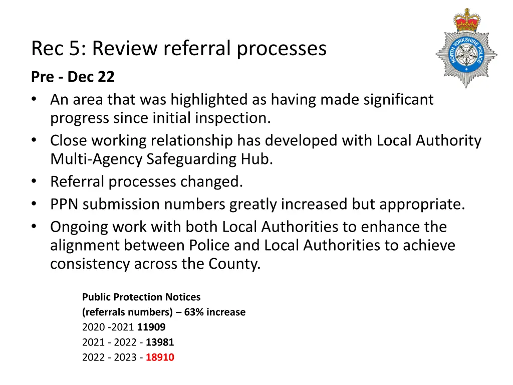 rec 5 review referral processes