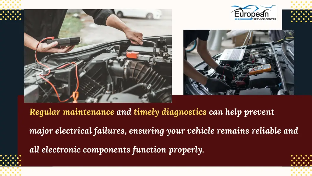 regular maintenance and timely diagnostics