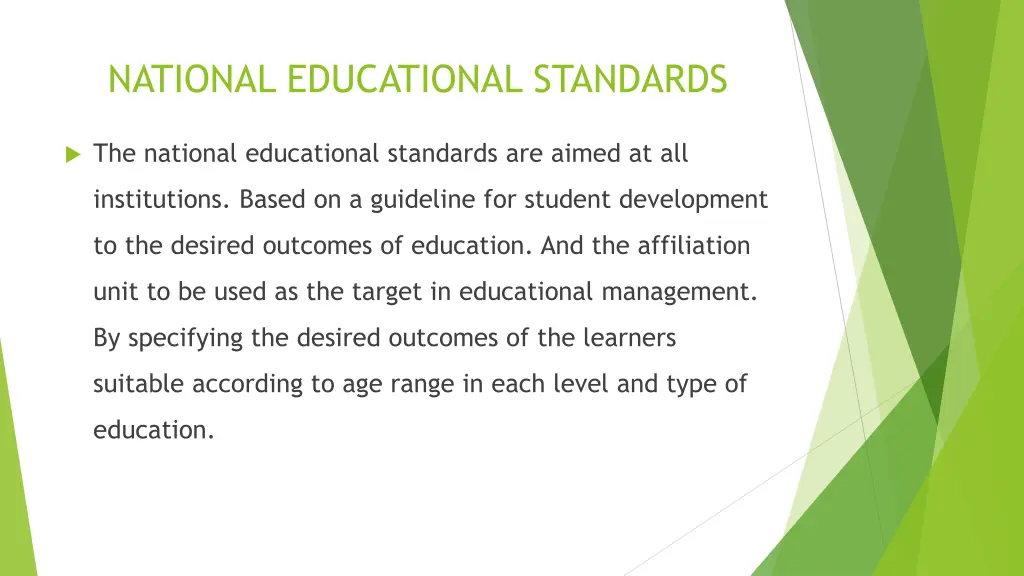 national educational standards