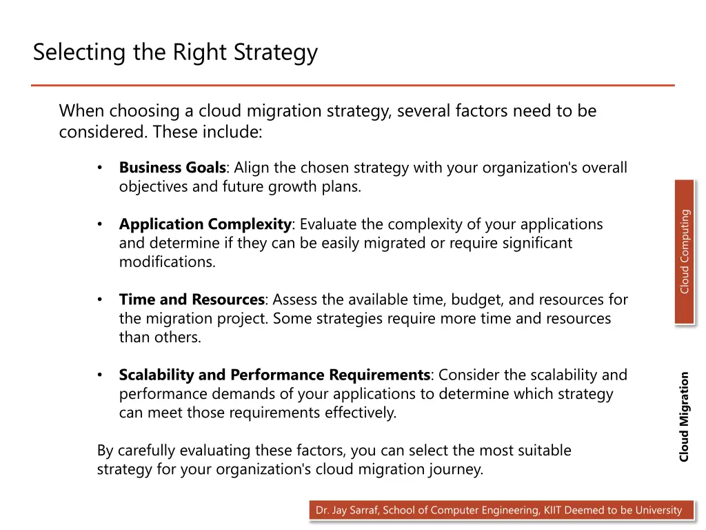 selecting the right strategy