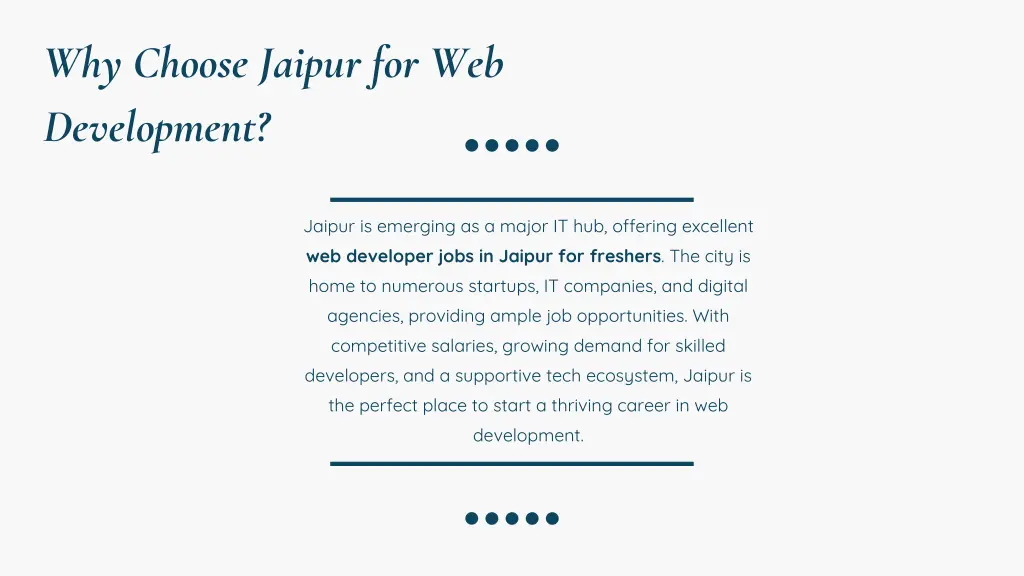 why choose jaipur for web development