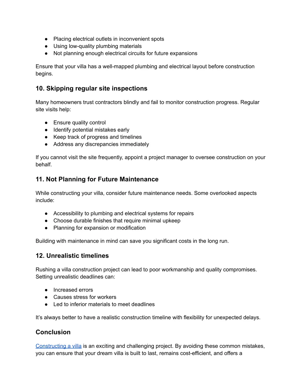 placing electrical outlets in inconvenient spots