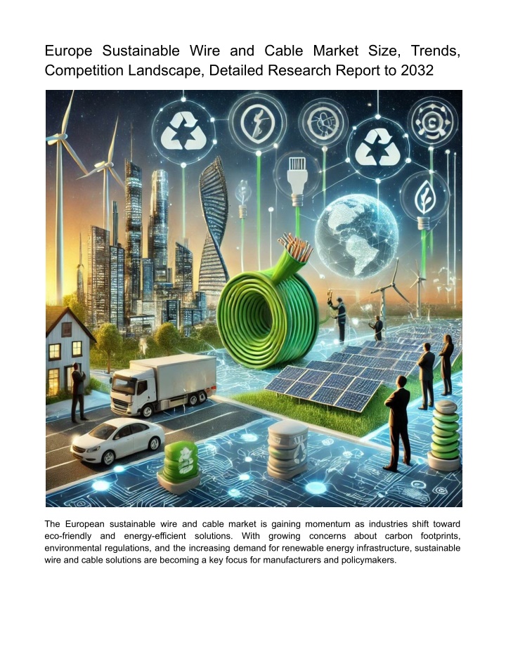 europe sustainable wire and cable market size
