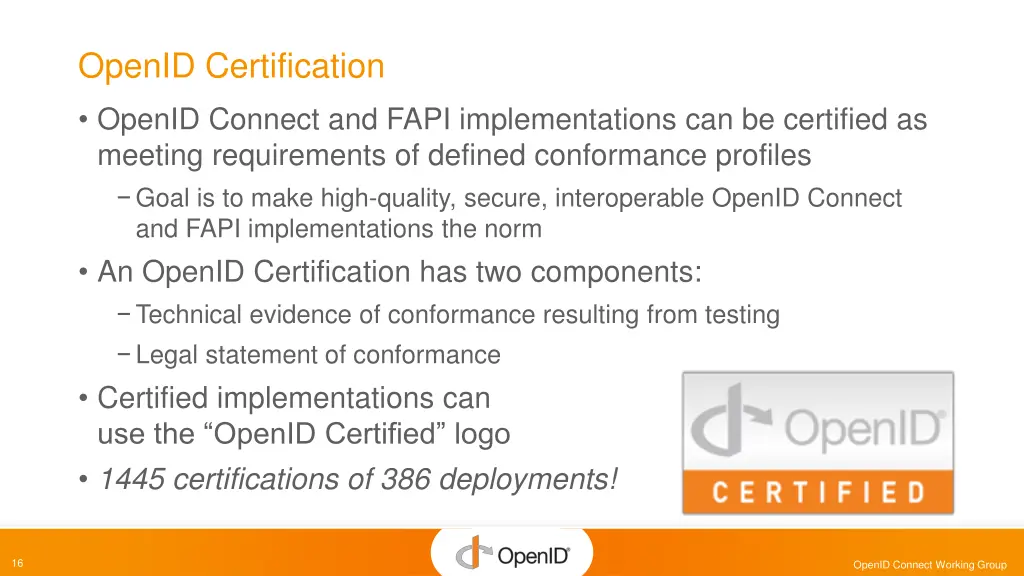 openid certification