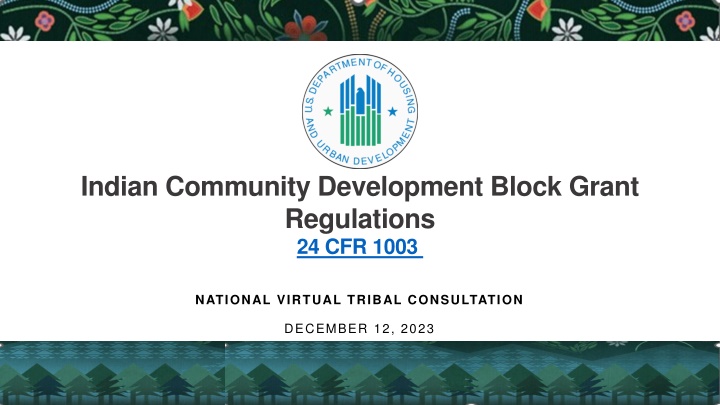 indian community development block grant