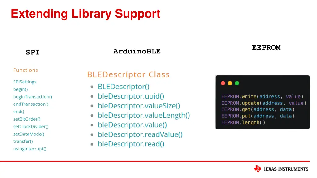 extending library support