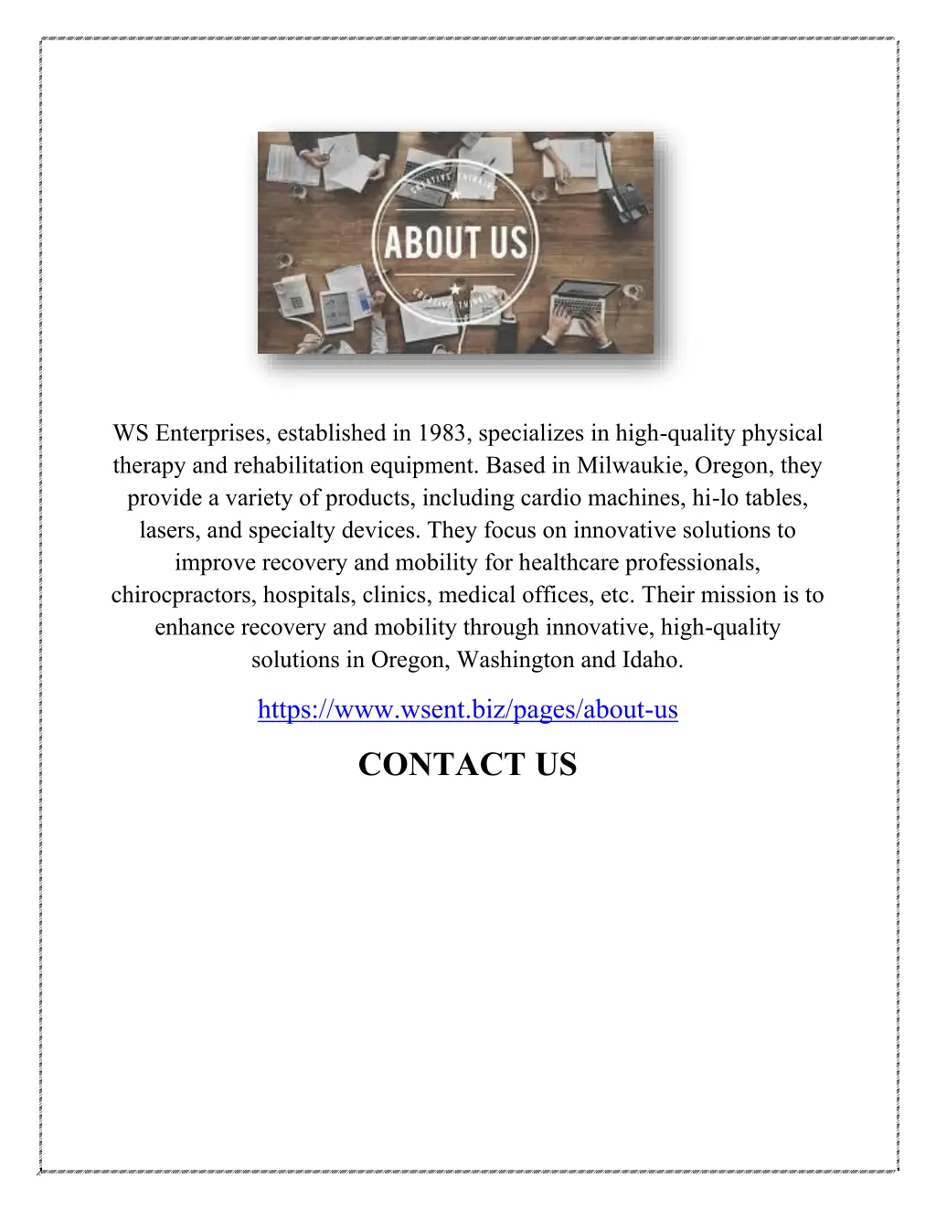 ws enterprises established in 1983 specializes