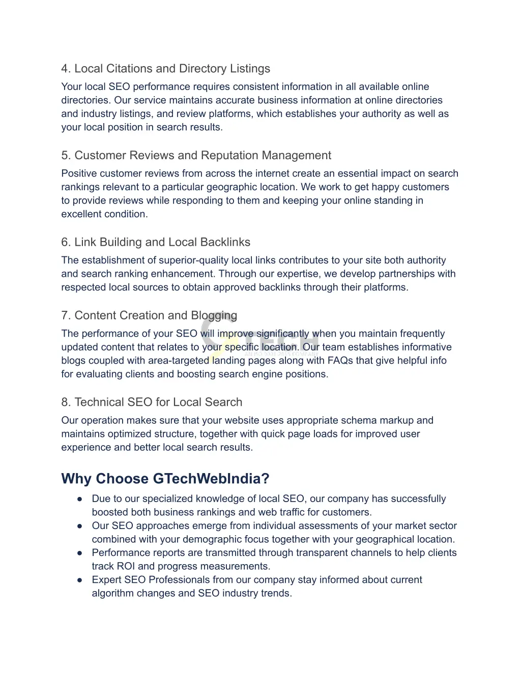 4 local citations and directory listings