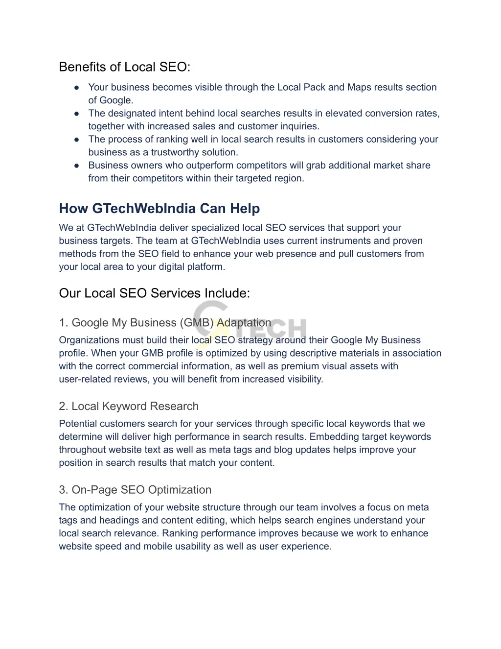benefits of local seo