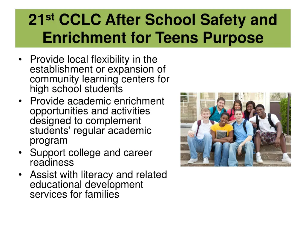 21 st cclc after school safety and enrichment