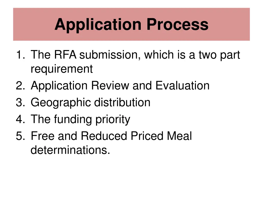 application process