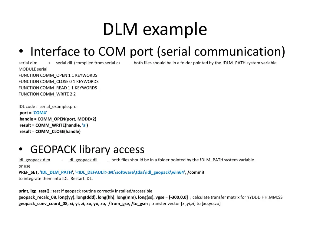 dlm example