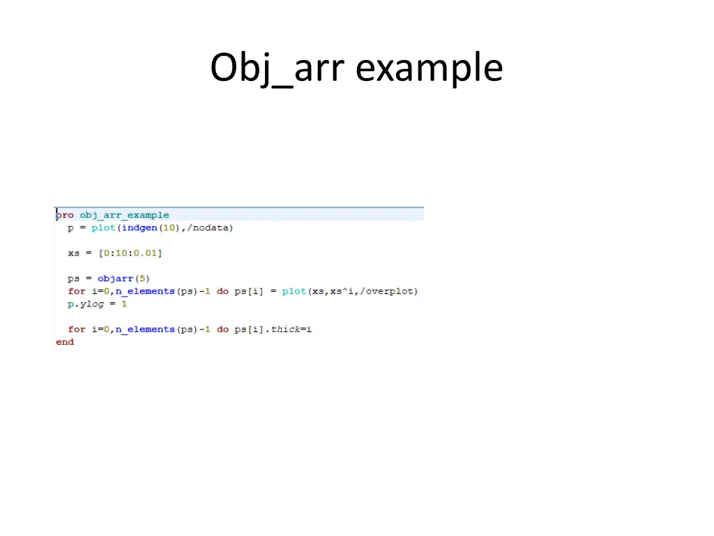 obj arr example