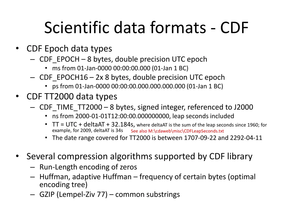 scientific data formats cdf 1