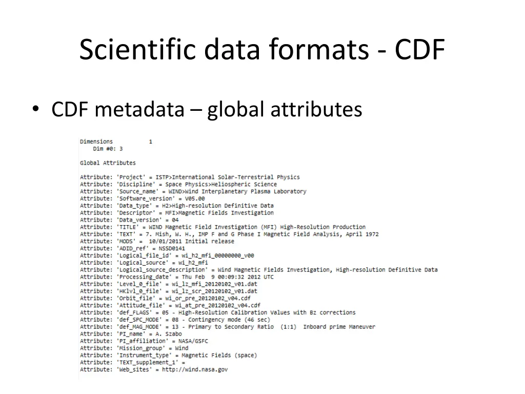 scientific data formats cdf 2