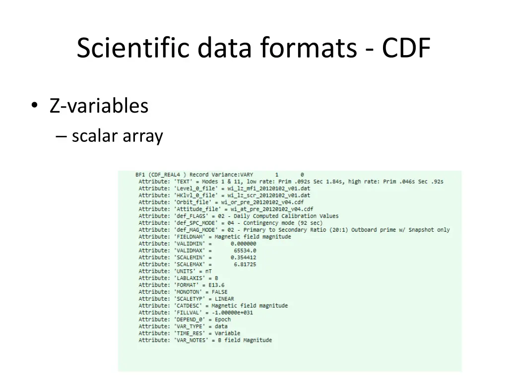 scientific data formats cdf 4