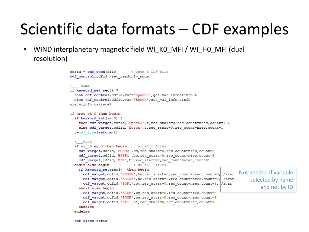 scientific data formats cdf examples 1