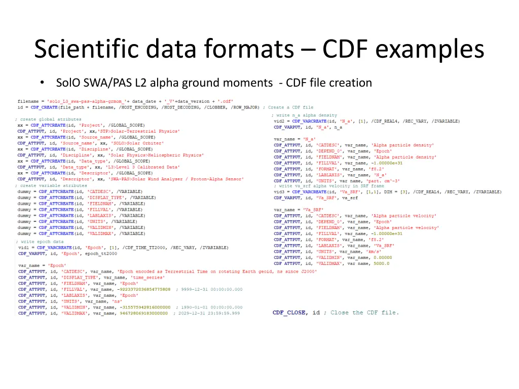 scientific data formats cdf examples 2