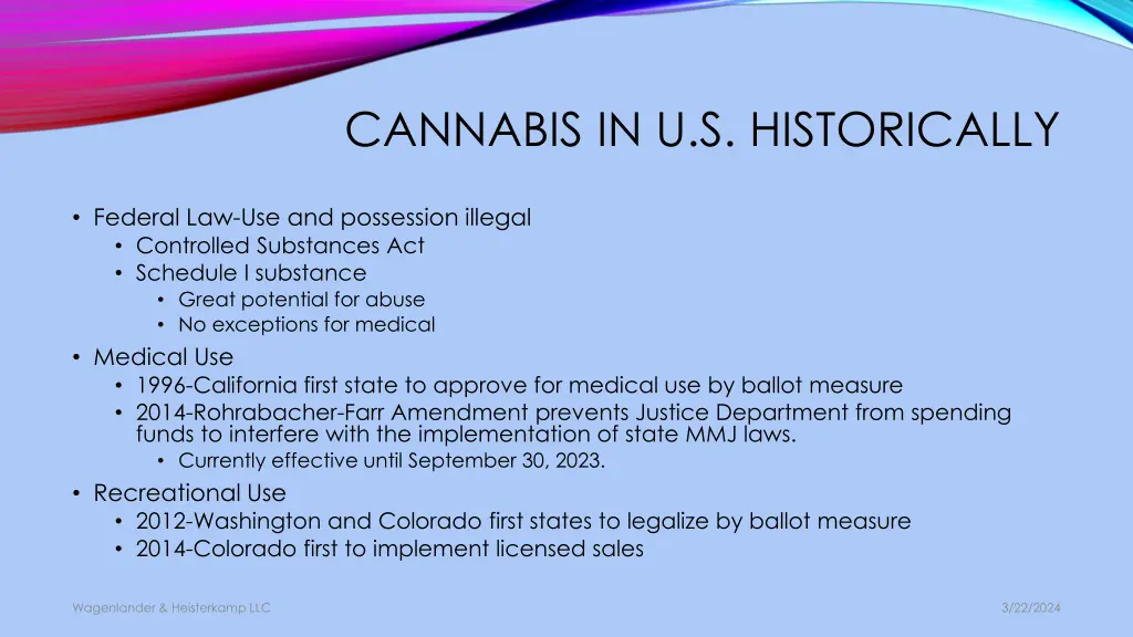 cannabis in u s historically