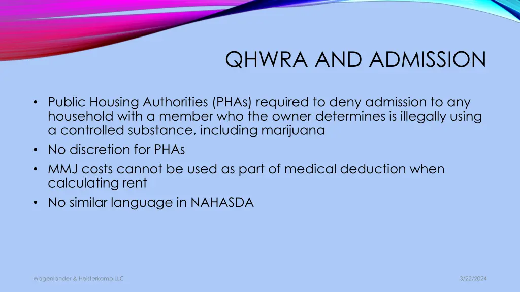 qhwra and admission