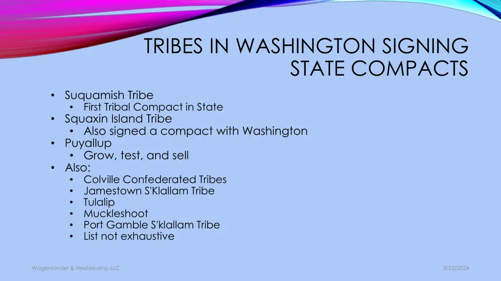 tribes in washington signing state compacts