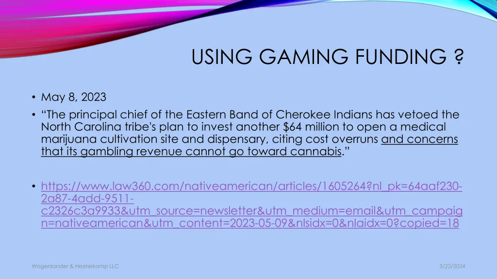 using gaming funding