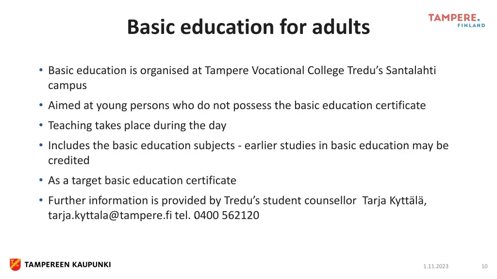 basic education for adults